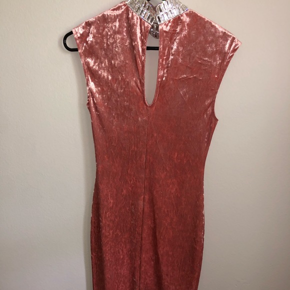 privy Dresses & Skirts - Pink faux velvet dress